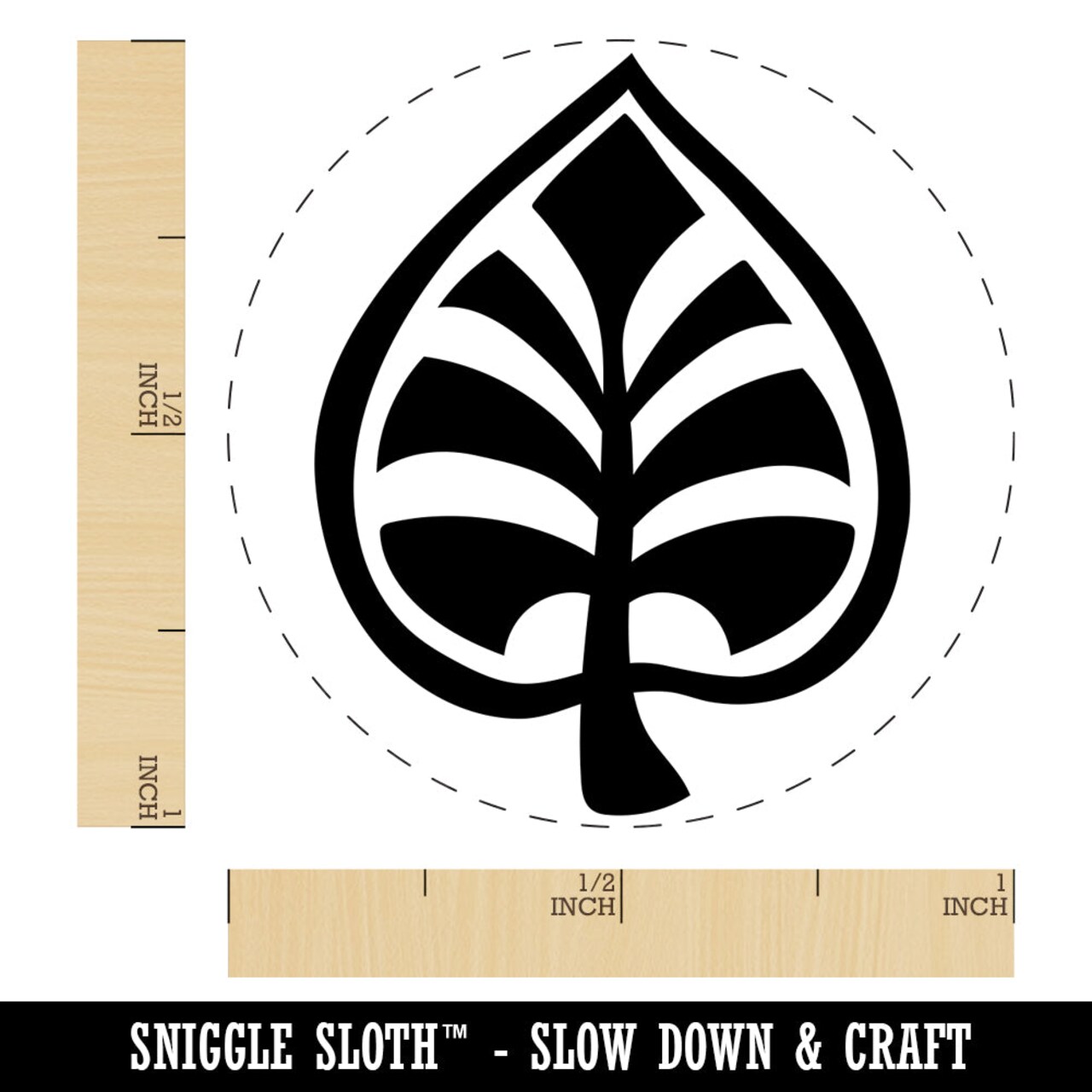 Intricate Leaf Design Rubber Stamp for Stamping Crafting Planners